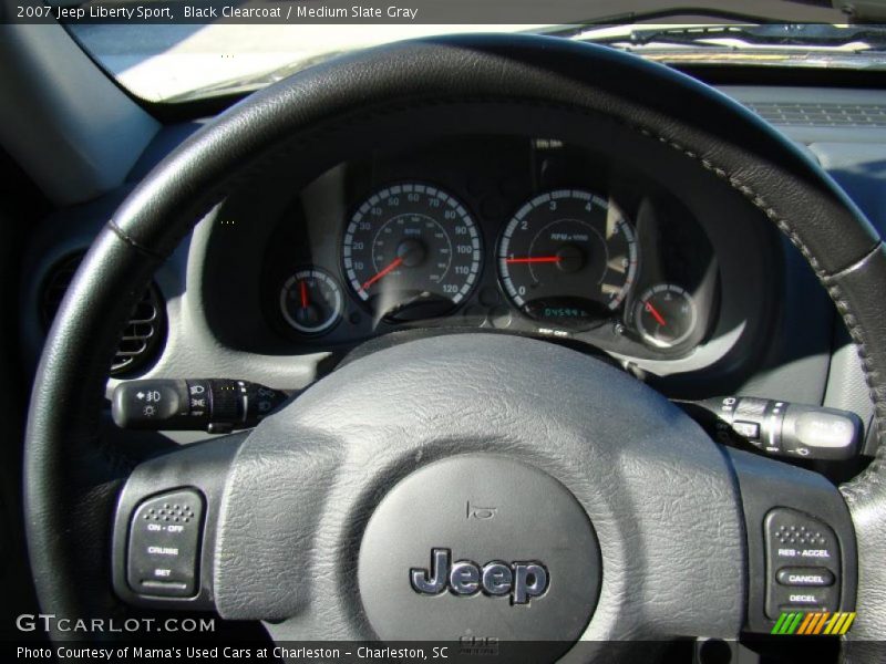 Black Clearcoat / Medium Slate Gray 2007 Jeep Liberty Sport