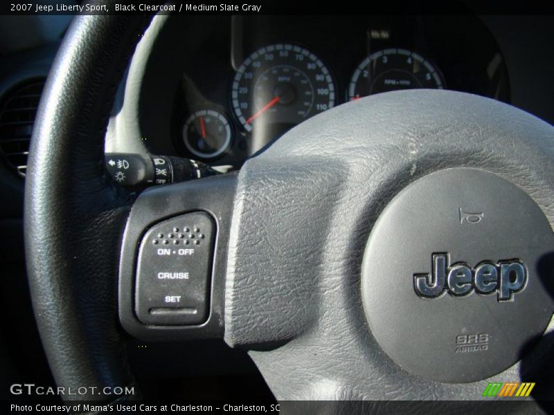Black Clearcoat / Medium Slate Gray 2007 Jeep Liberty Sport