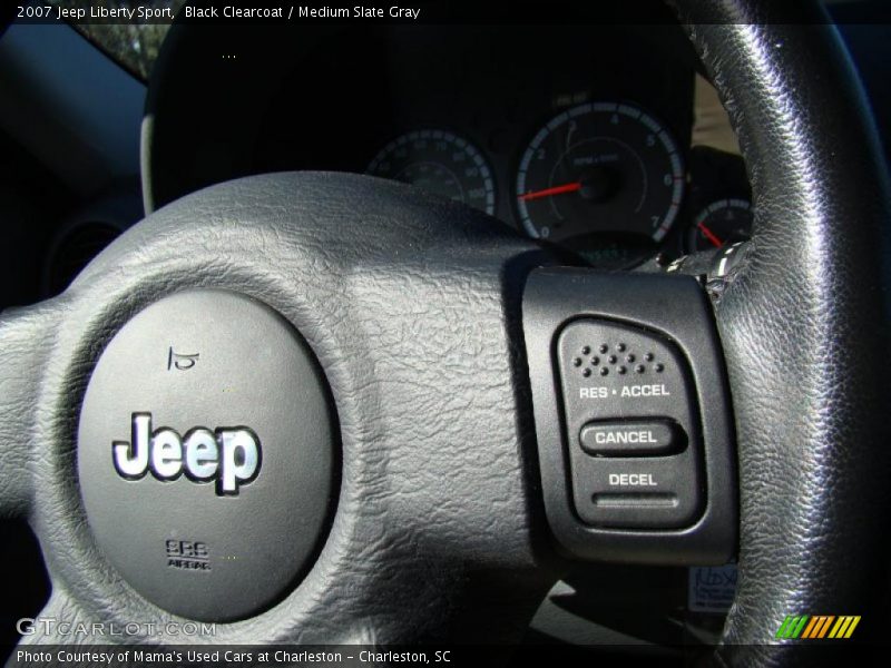 Black Clearcoat / Medium Slate Gray 2007 Jeep Liberty Sport