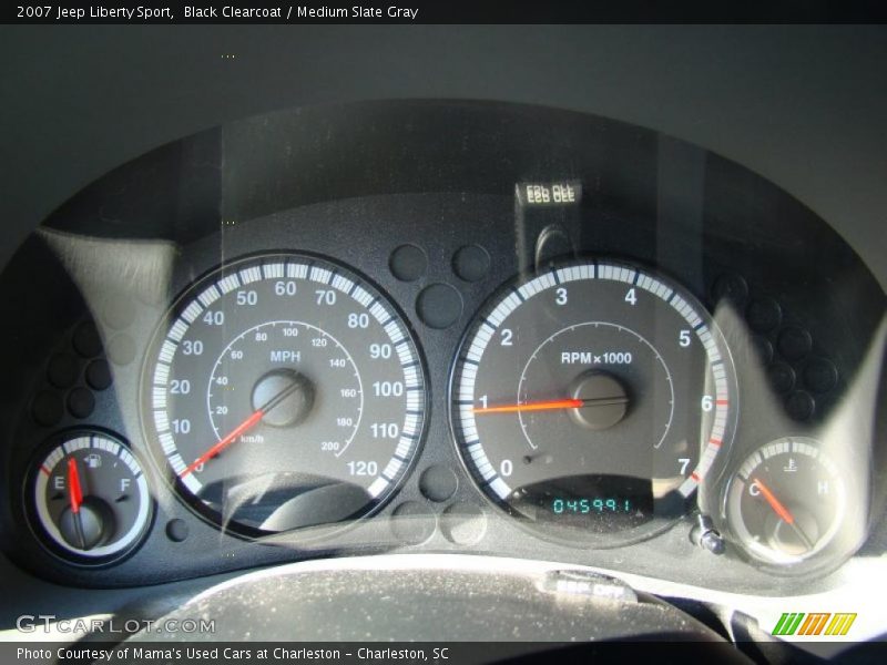 Black Clearcoat / Medium Slate Gray 2007 Jeep Liberty Sport