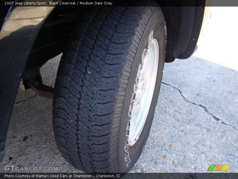 Black Clearcoat / Medium Slate Gray 2007 Jeep Liberty Sport