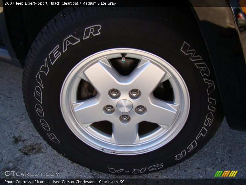 Black Clearcoat / Medium Slate Gray 2007 Jeep Liberty Sport