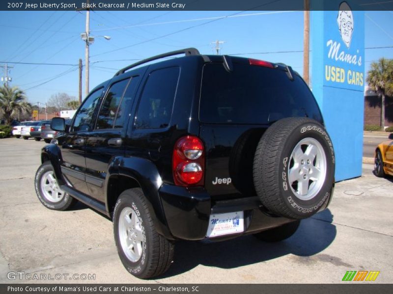 Black Clearcoat / Medium Slate Gray 2007 Jeep Liberty Sport