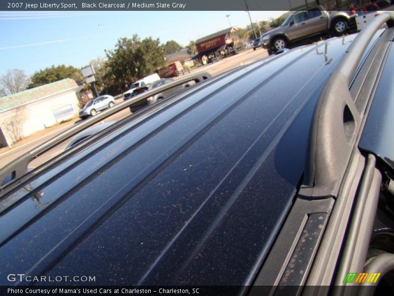 Black Clearcoat / Medium Slate Gray 2007 Jeep Liberty Sport