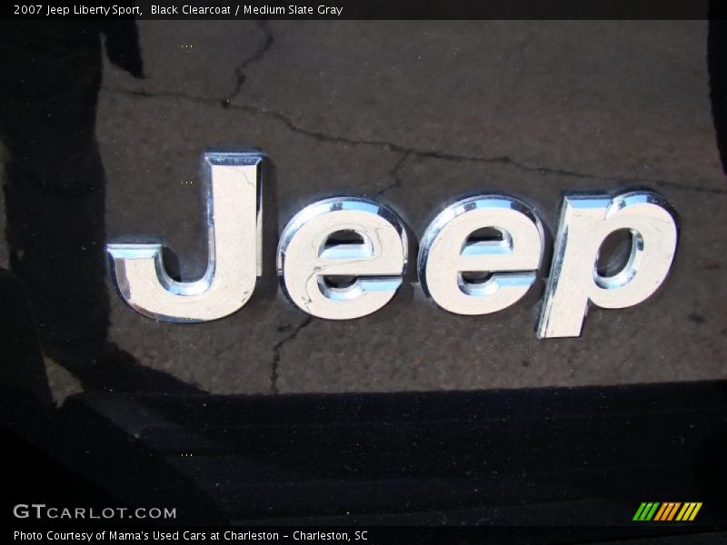 Black Clearcoat / Medium Slate Gray 2007 Jeep Liberty Sport