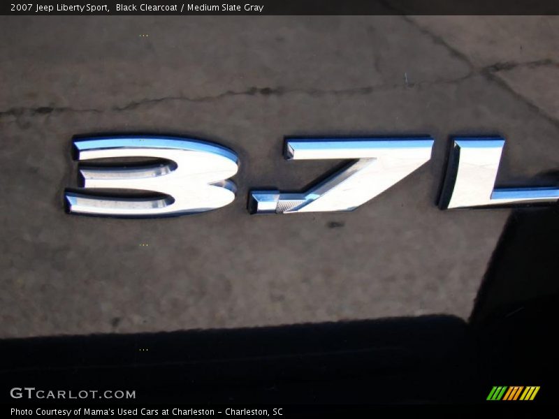 Black Clearcoat / Medium Slate Gray 2007 Jeep Liberty Sport