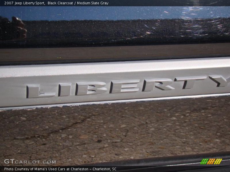 Black Clearcoat / Medium Slate Gray 2007 Jeep Liberty Sport