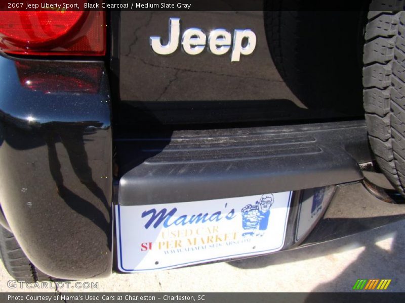 Black Clearcoat / Medium Slate Gray 2007 Jeep Liberty Sport