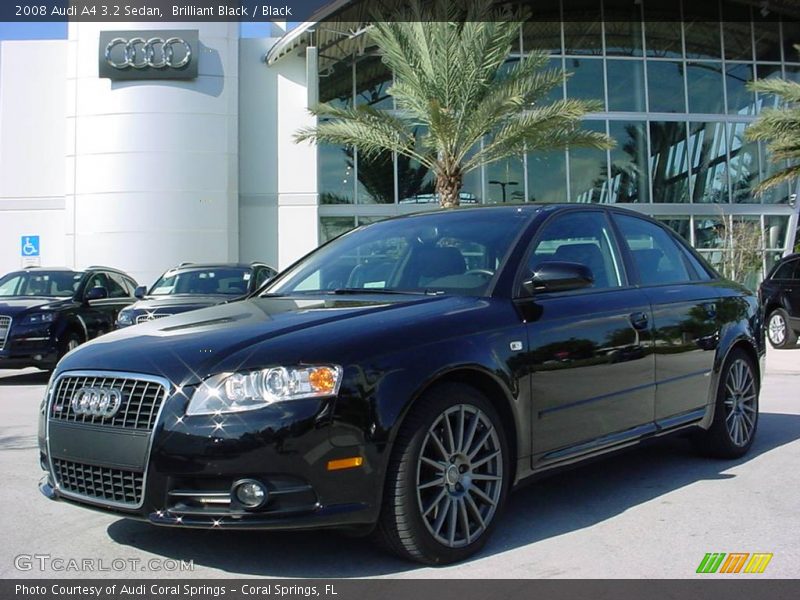 Brilliant Black / Black 2008 Audi A4 3.2 Sedan