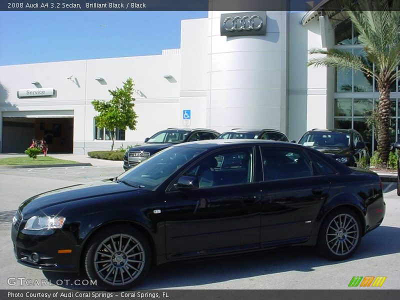 Brilliant Black / Black 2008 Audi A4 3.2 Sedan