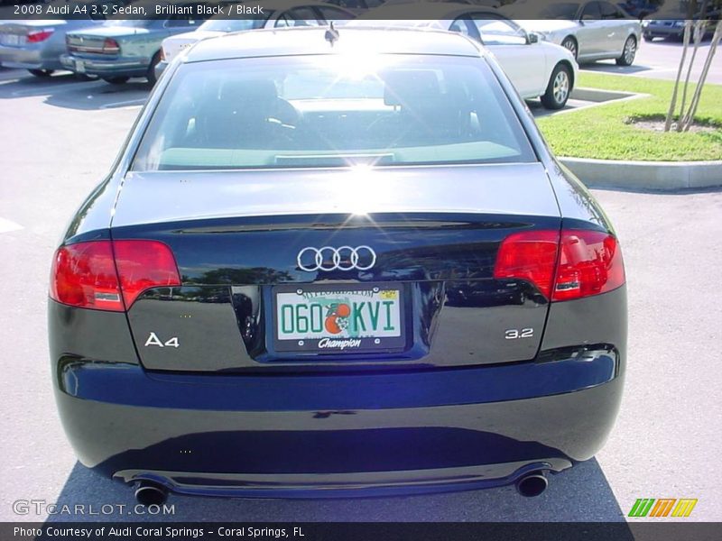 Brilliant Black / Black 2008 Audi A4 3.2 Sedan