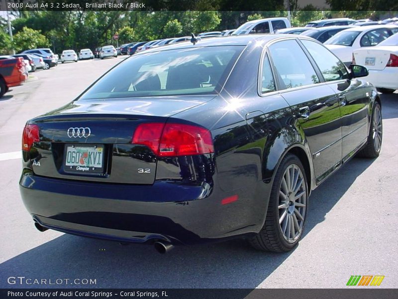 Brilliant Black / Black 2008 Audi A4 3.2 Sedan