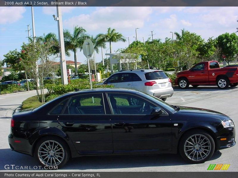 Brilliant Black / Black 2008 Audi A4 3.2 Sedan