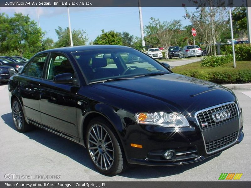 Brilliant Black / Black 2008 Audi A4 3.2 Sedan