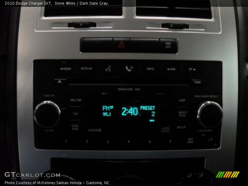 Stone White / Dark Slate Gray 2010 Dodge Charger SXT