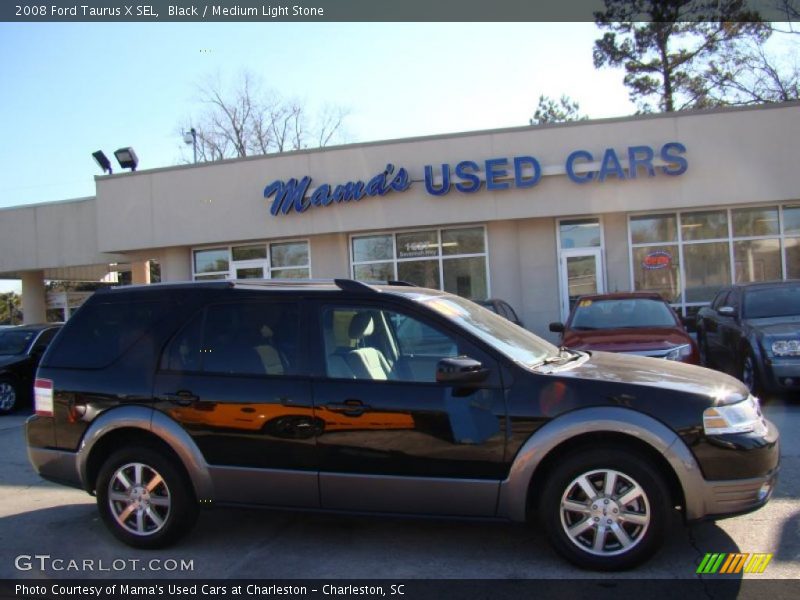 Black / Medium Light Stone 2008 Ford Taurus X SEL