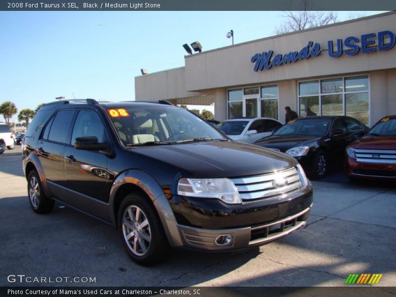 Black / Medium Light Stone 2008 Ford Taurus X SEL