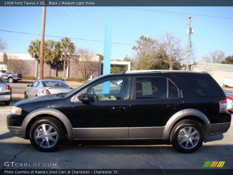 Black / Medium Light Stone 2008 Ford Taurus X SEL