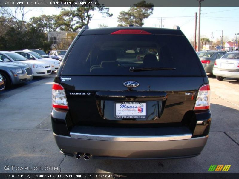Black / Medium Light Stone 2008 Ford Taurus X SEL