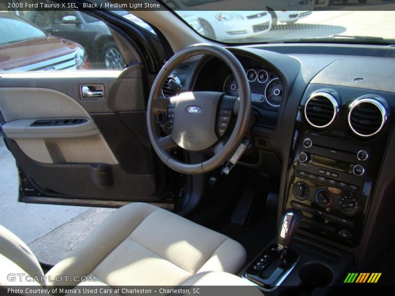 Black / Medium Light Stone 2008 Ford Taurus X SEL