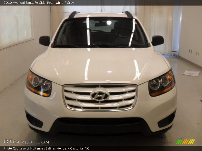 Pearl White / Gray 2010 Hyundai Santa Fe GLS