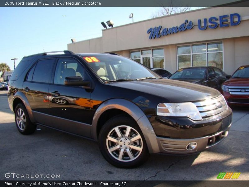 Black / Medium Light Stone 2008 Ford Taurus X SEL