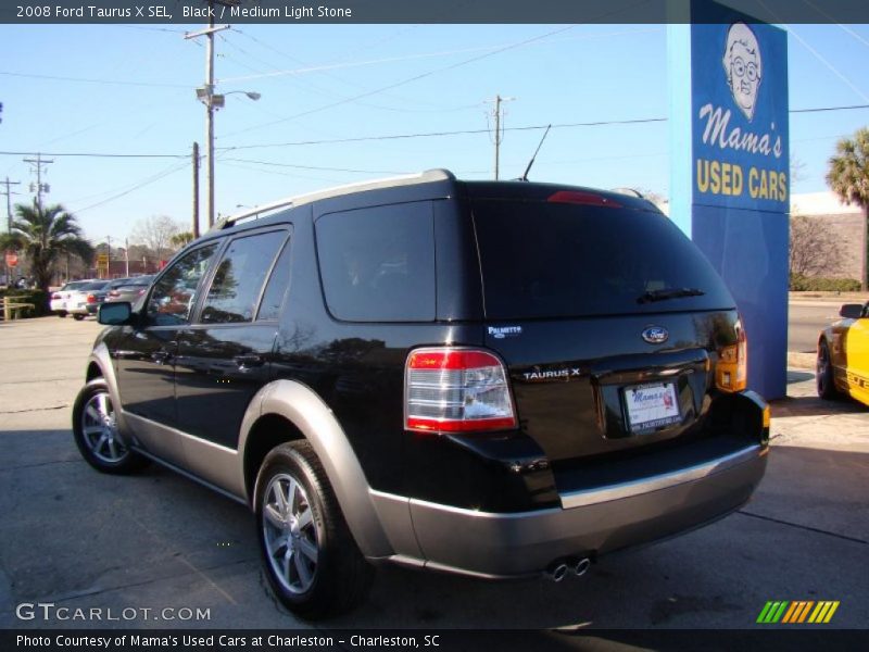 Black / Medium Light Stone 2008 Ford Taurus X SEL