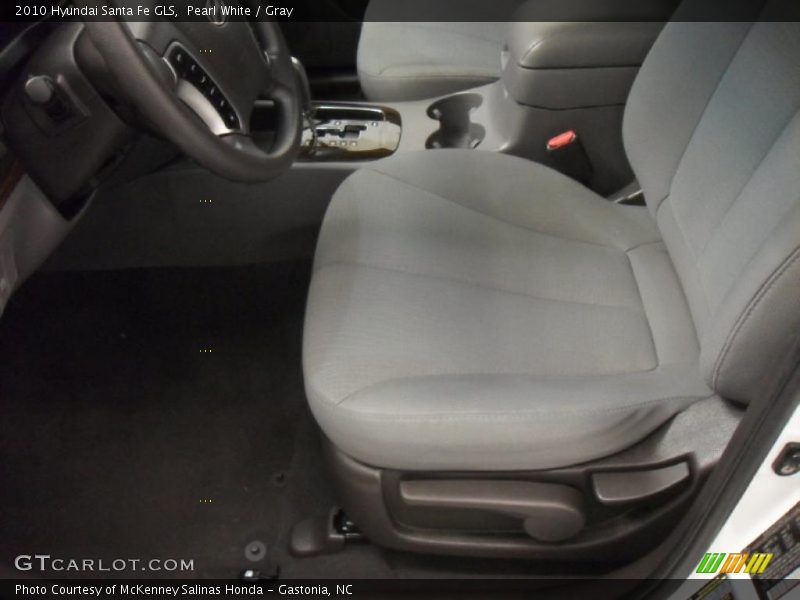 Pearl White / Gray 2010 Hyundai Santa Fe GLS