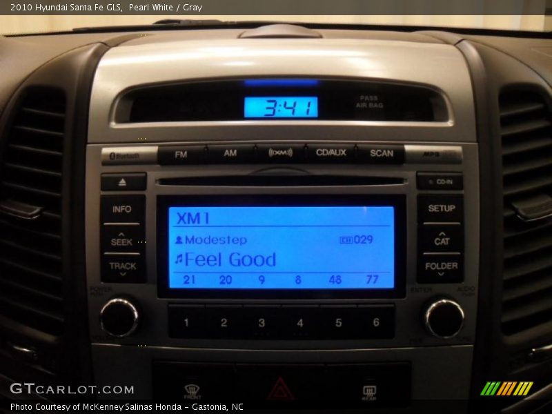 Pearl White / Gray 2010 Hyundai Santa Fe GLS