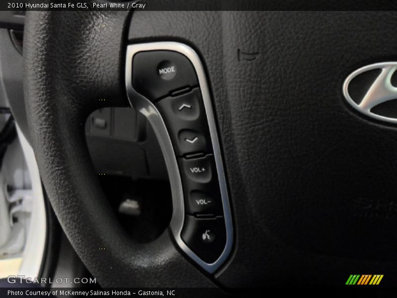 Pearl White / Gray 2010 Hyundai Santa Fe GLS
