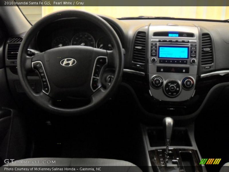 Pearl White / Gray 2010 Hyundai Santa Fe GLS