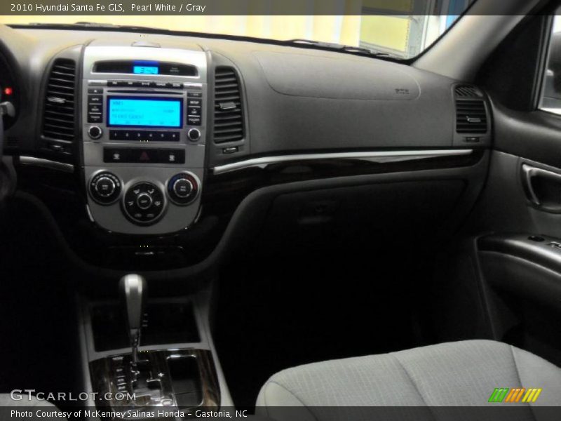 Pearl White / Gray 2010 Hyundai Santa Fe GLS