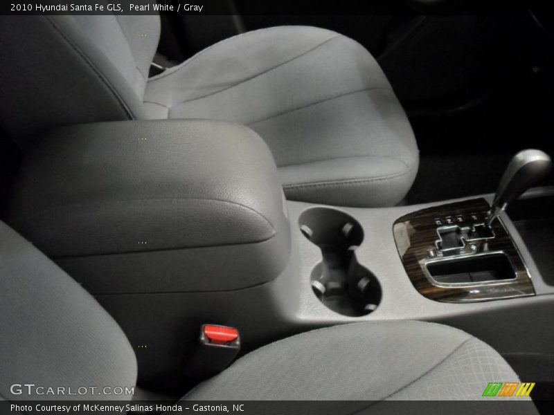 Pearl White / Gray 2010 Hyundai Santa Fe GLS