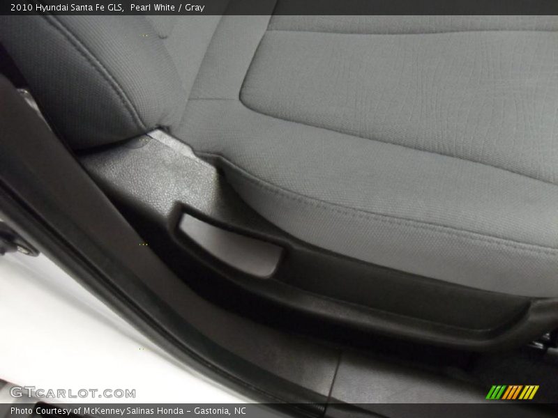 Pearl White / Gray 2010 Hyundai Santa Fe GLS