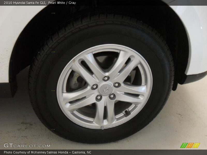 Pearl White / Gray 2010 Hyundai Santa Fe GLS