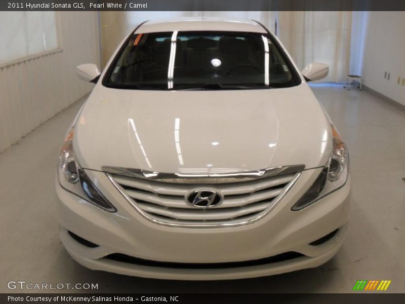 Pearl White / Camel 2011 Hyundai Sonata GLS