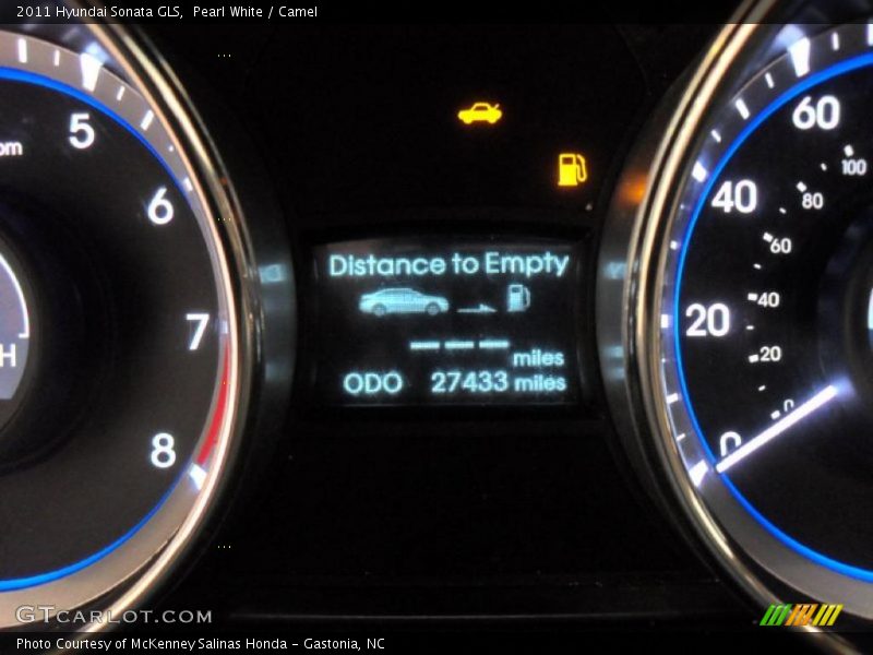 Pearl White / Camel 2011 Hyundai Sonata GLS