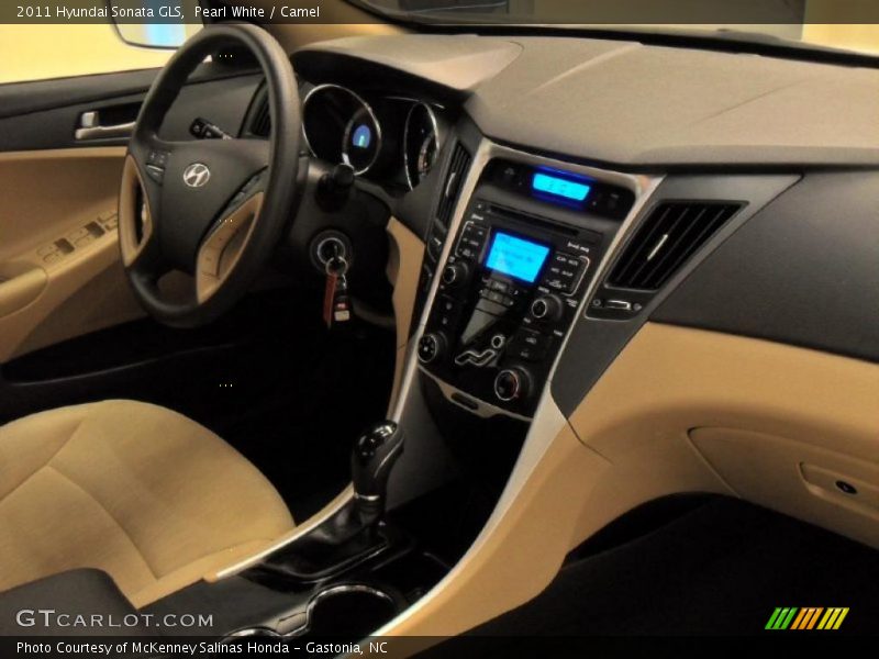 Pearl White / Camel 2011 Hyundai Sonata GLS
