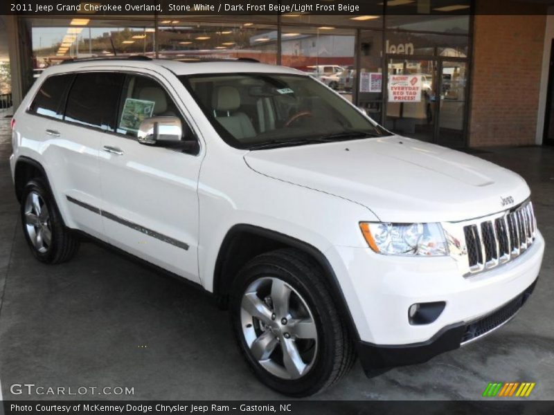 Stone White / Dark Frost Beige/Light Frost Beige 2011 Jeep Grand Cherokee Overland