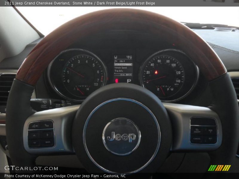 Stone White / Dark Frost Beige/Light Frost Beige 2011 Jeep Grand Cherokee Overland