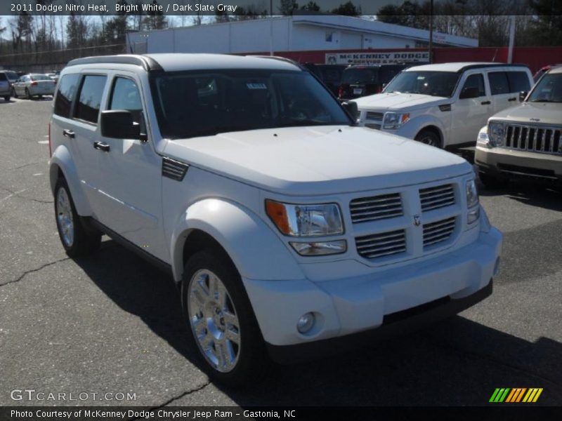 Bright White / Dark Slate Gray 2011 Dodge Nitro Heat