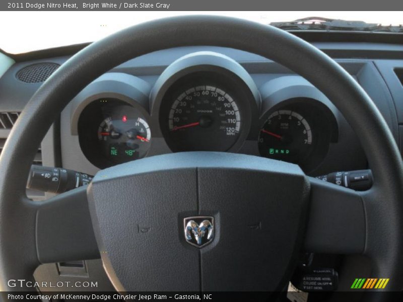 Bright White / Dark Slate Gray 2011 Dodge Nitro Heat