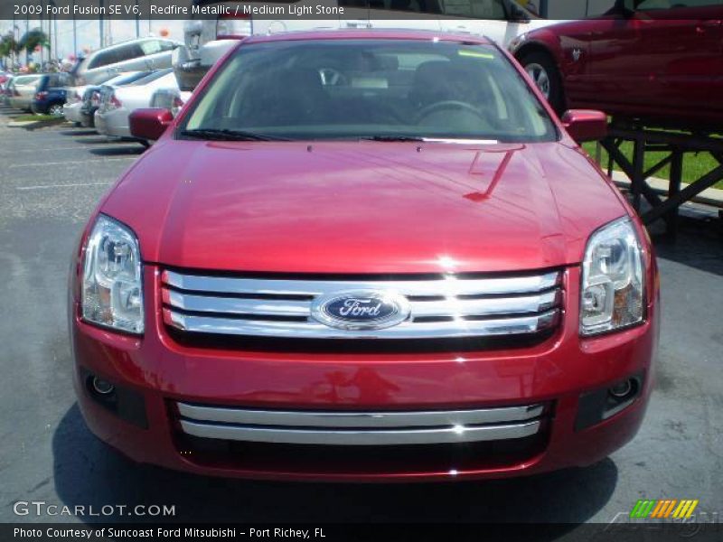 Redfire Metallic / Medium Light Stone 2009 Ford Fusion SE V6
