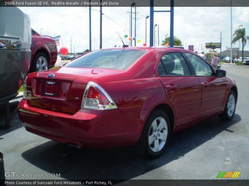 Redfire Metallic / Medium Light Stone 2009 Ford Fusion SE V6
