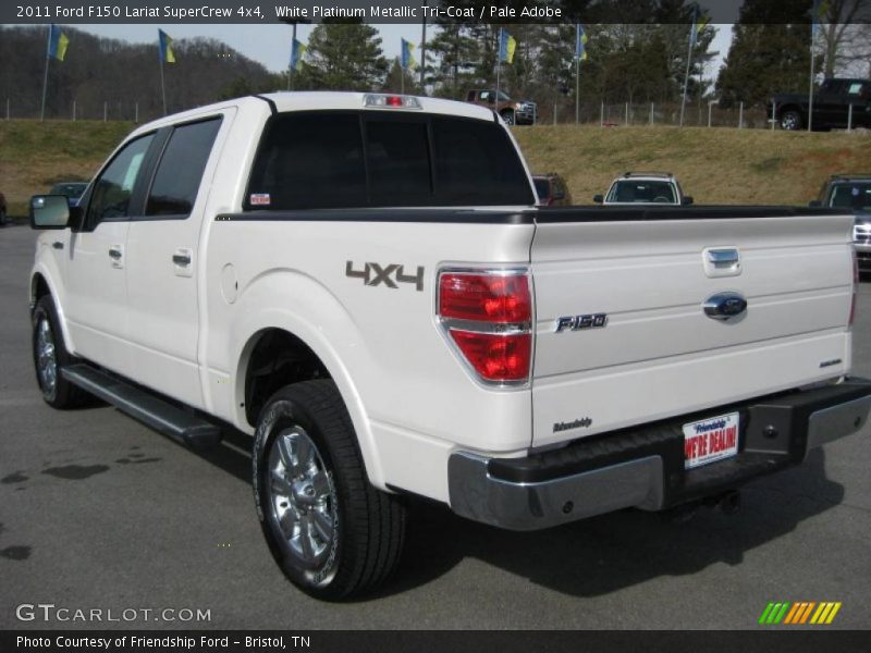 White Platinum Metallic Tri-Coat / Pale Adobe 2011 Ford F150 Lariat SuperCrew 4x4