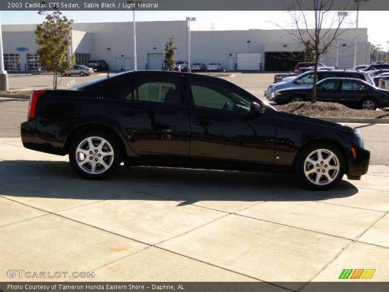 Sable Black / Light Neutral 2003 Cadillac CTS Sedan