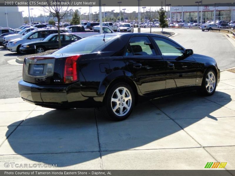 Sable Black / Light Neutral 2003 Cadillac CTS Sedan