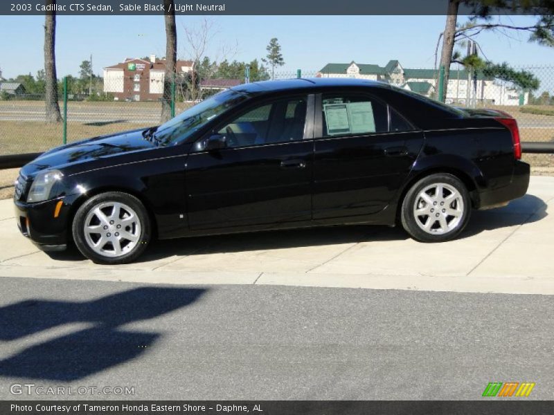 Sable Black / Light Neutral 2003 Cadillac CTS Sedan