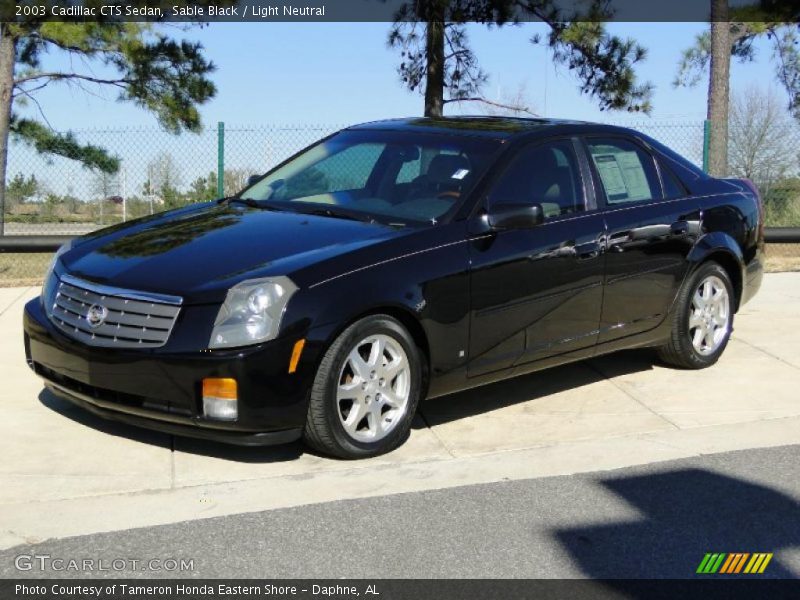 Sable Black / Light Neutral 2003 Cadillac CTS Sedan