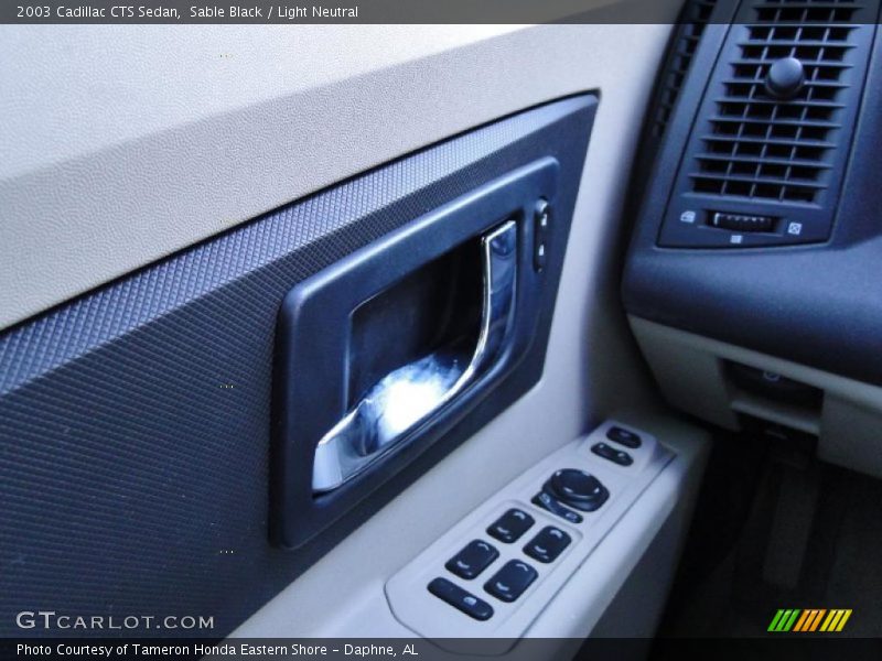 Sable Black / Light Neutral 2003 Cadillac CTS Sedan